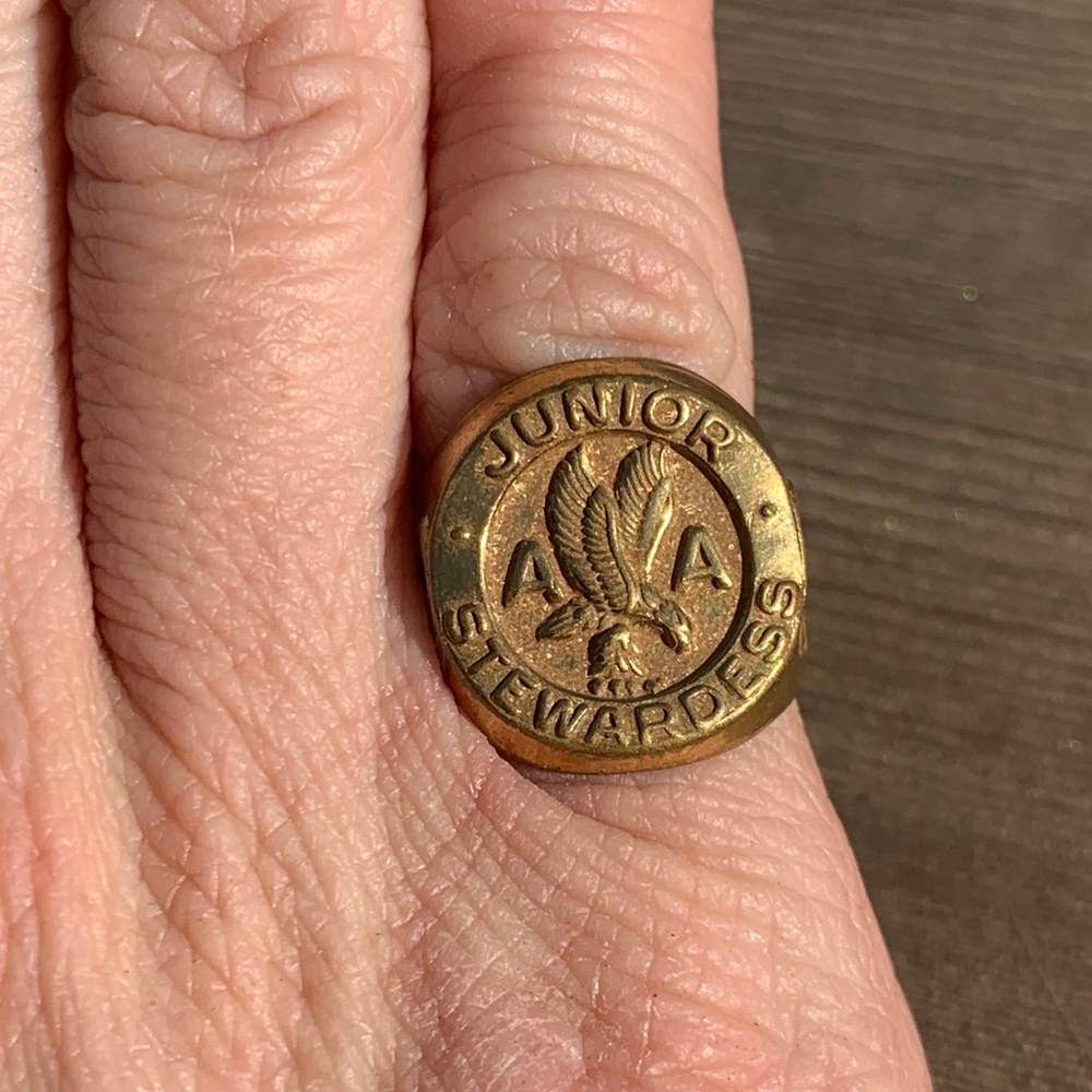 Vintage American Airlines Brass Rings Gem